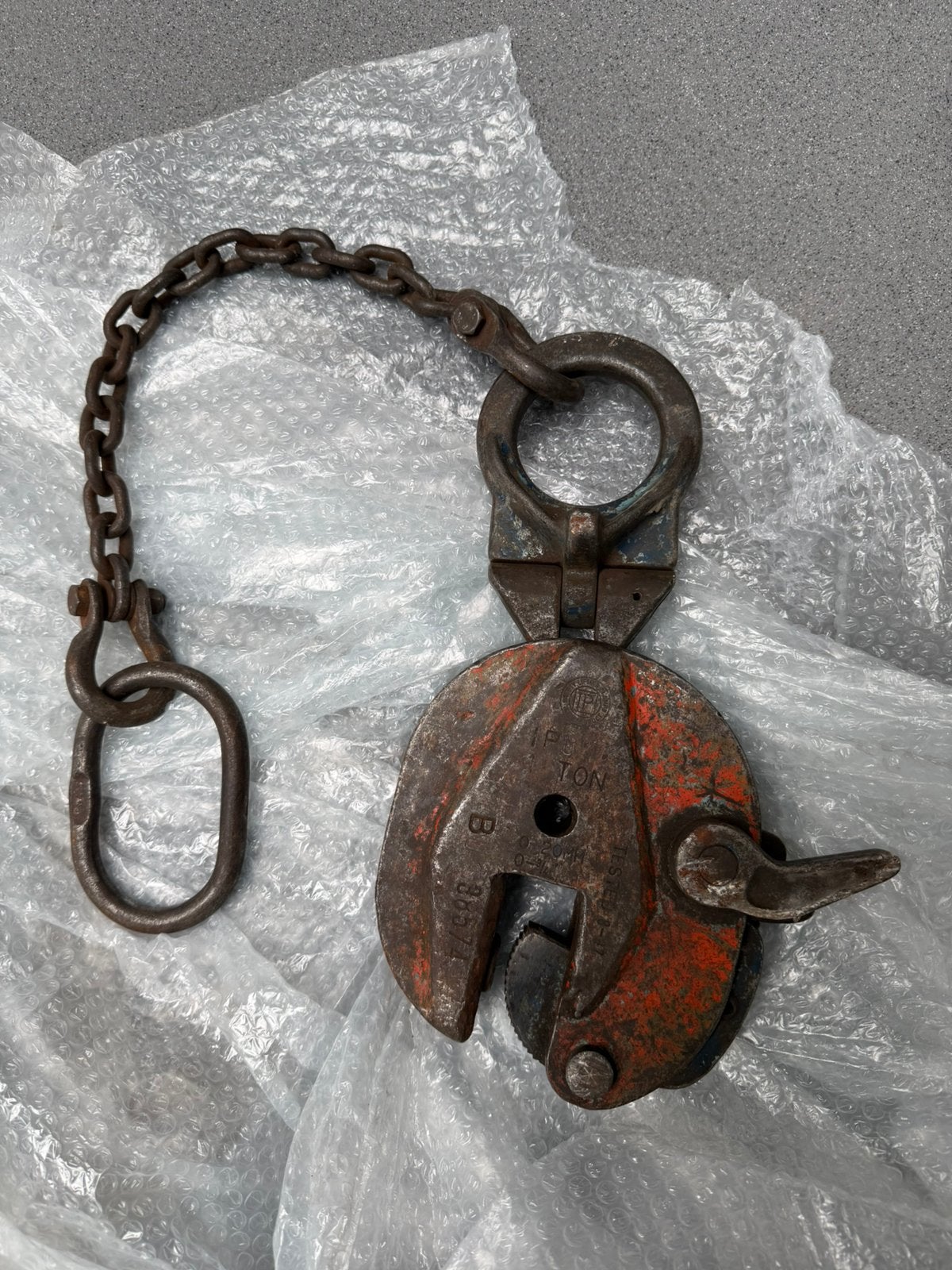 Platenklem 1ton 0-20mm, Ophalen of Verzenden, Zo goed als nieuw