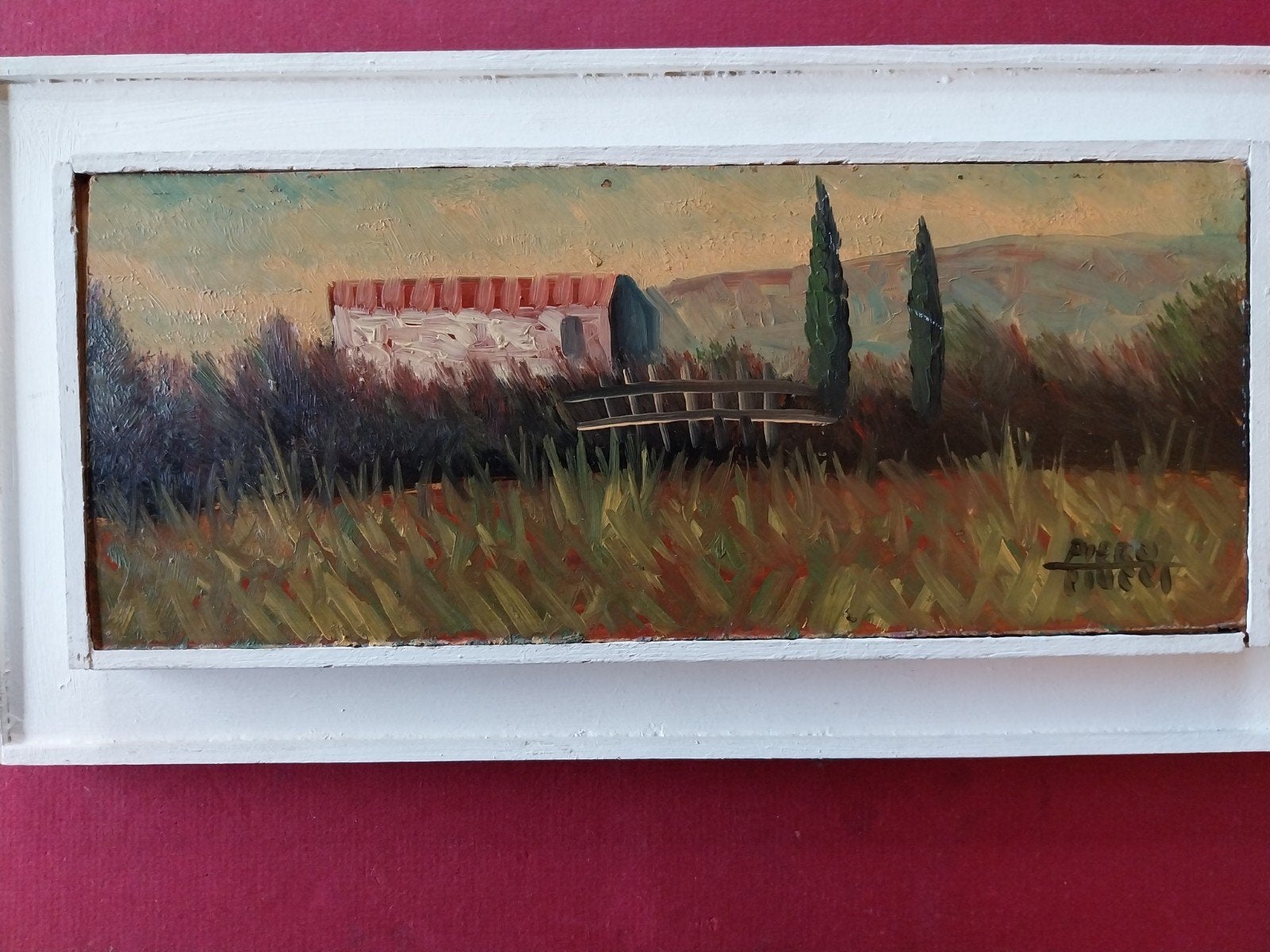 Toscaans landschap rond 1960., Ophalen of Verzenden