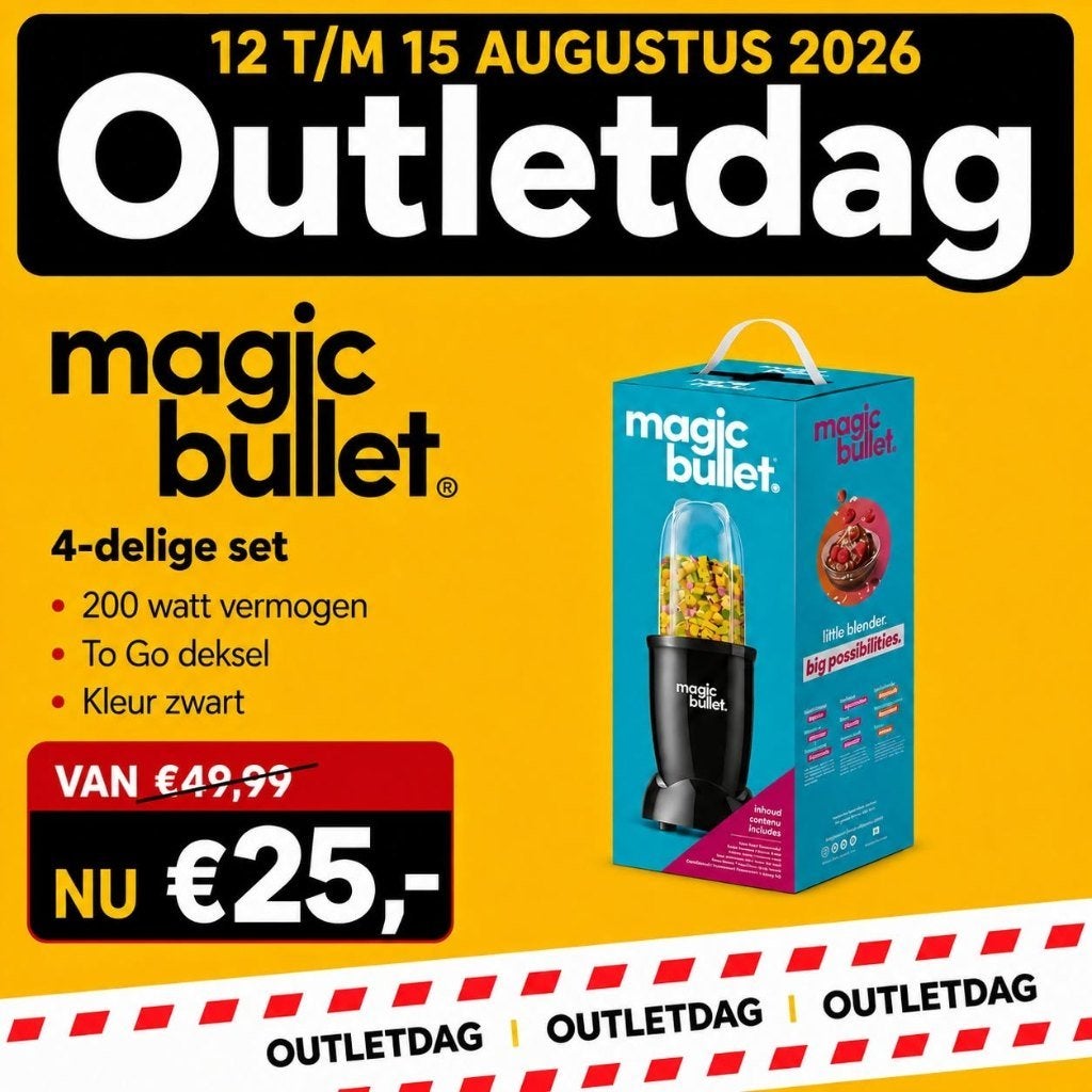 ACTIE VERLENGD! Magic Bullet blender + 2 jaar garantie!, Ophalen of Verzenden, Nieuw, Blender