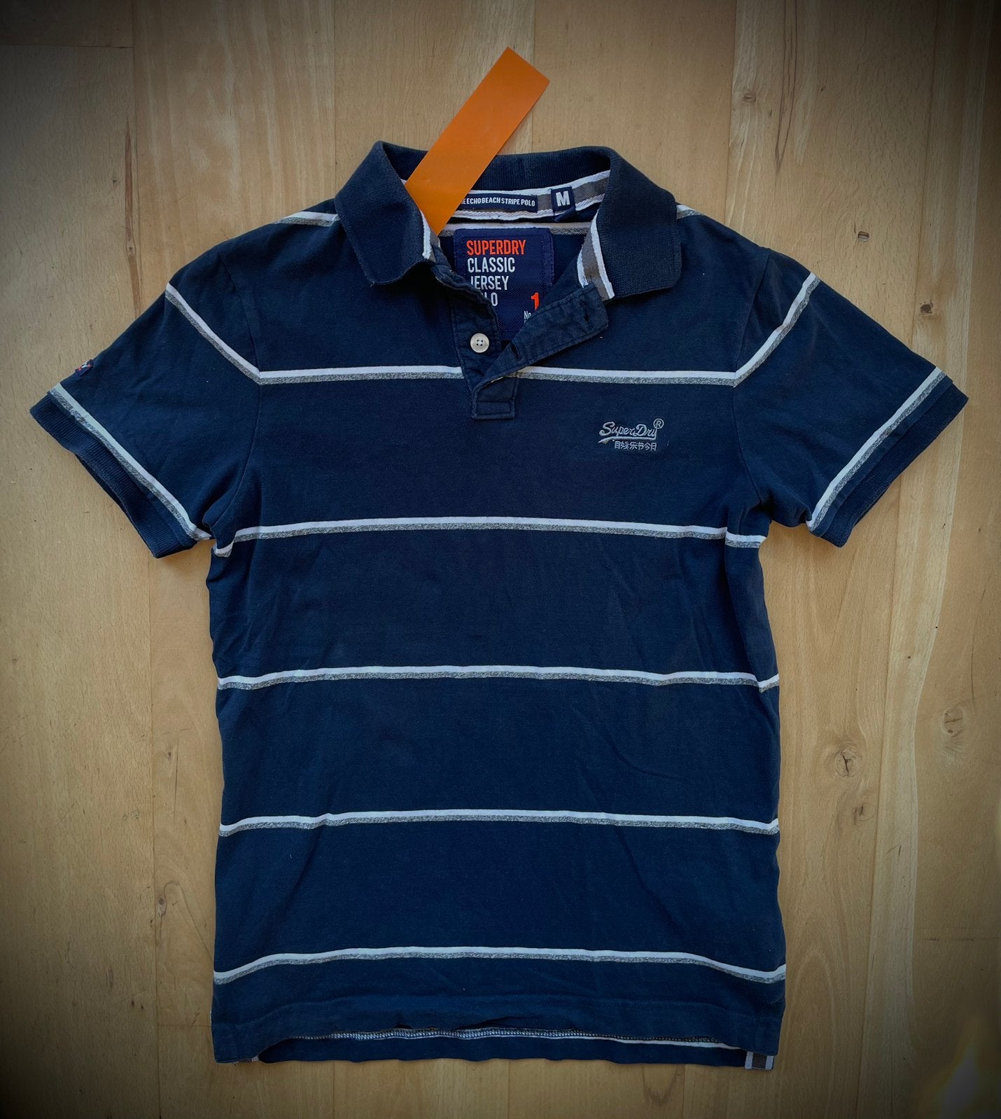 Superdry / Super Dry polo t shirt blauw M, Ophalen of Verzenden, Maat 48/50 (M), Blauw