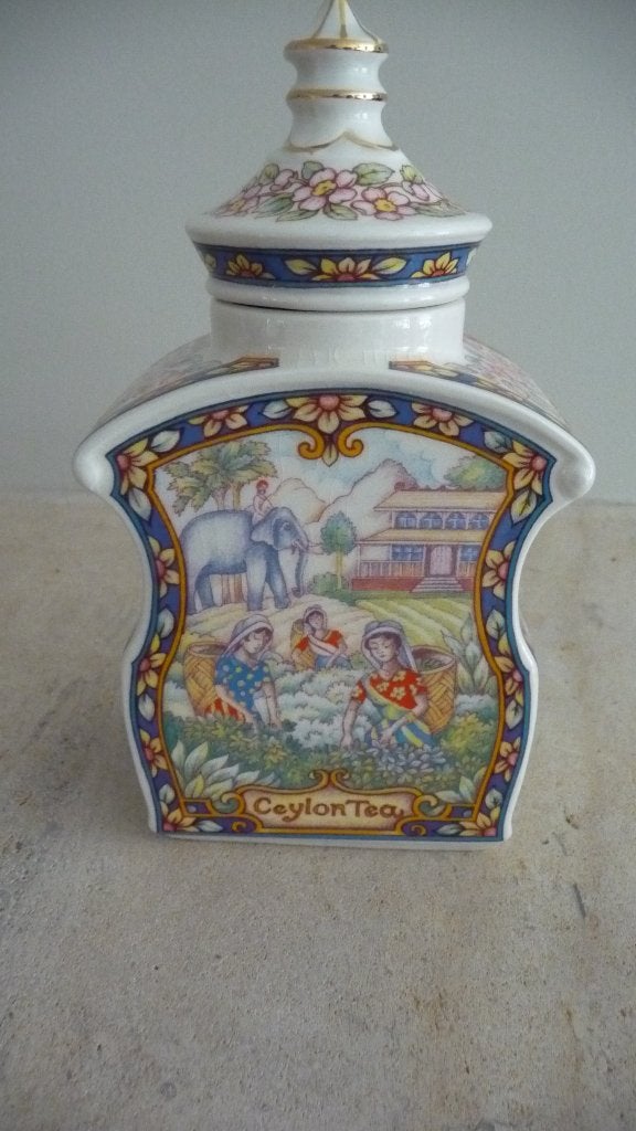 Vintage Ceylon Tea Caddy met Oosterse Scène 2, Ophalen of Verzenden