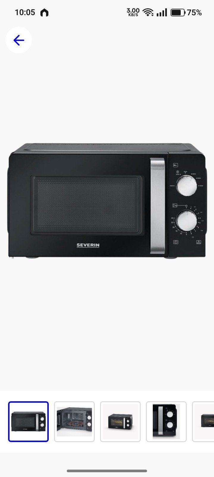 Severin MW 7886 Solo Magnetron 17L - Zo goed als nieuw, Witgoed en Apparatuur, Ophalen, Draaiplateau, Vrijstaand, Magnetron
