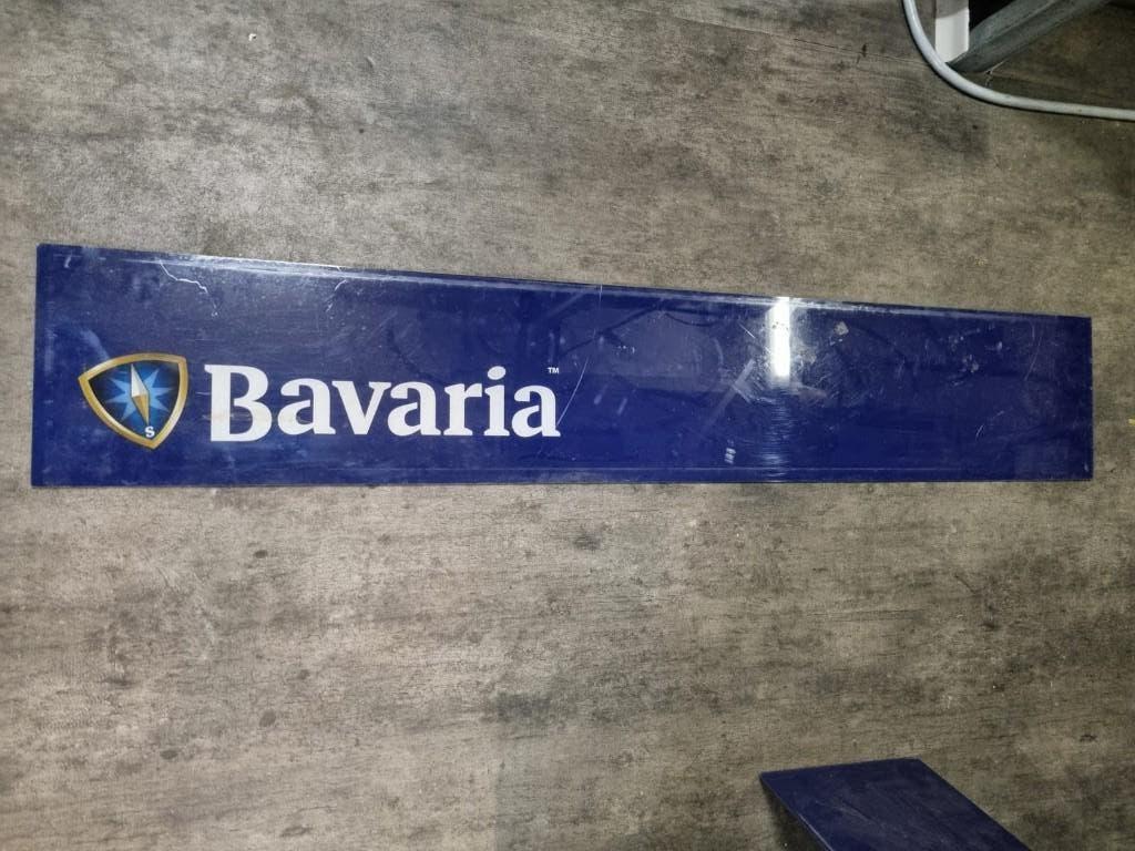 Kunstof plaat voor lichtbak BAVARIA, Verzamelen, Merken en Reclamevoorwerpen, Ophalen of Verzenden, Gebruikt, Lichtbak of (neon) lamp