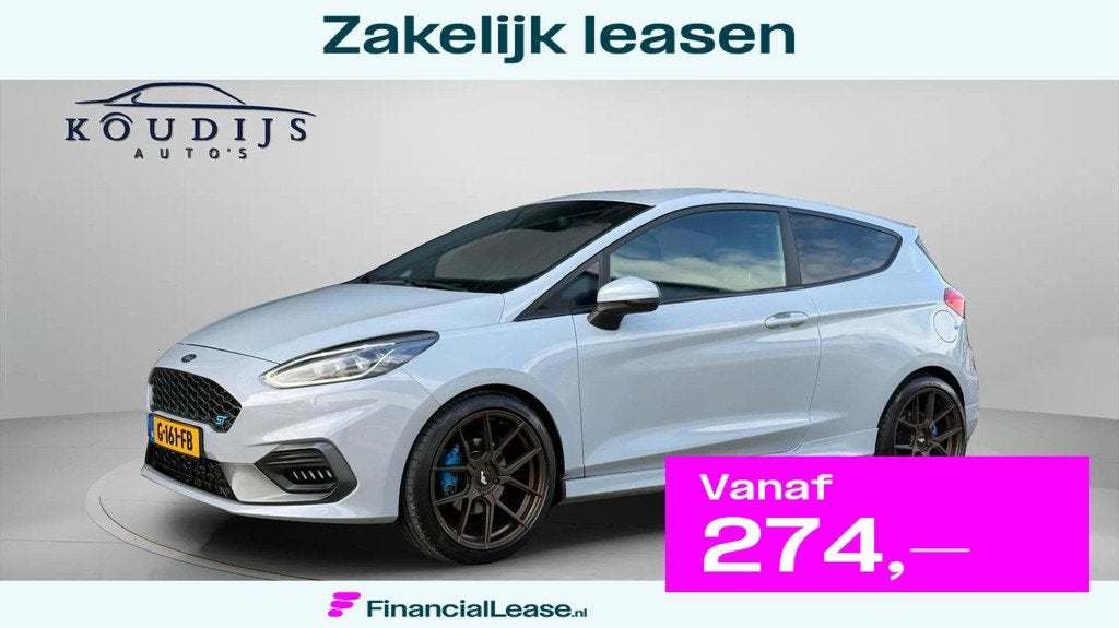 Ford Fiesta 1.5 EcoBoost ST-3, Performance Pack, Maxton, Mil, Voorwielaandrijving, Leder en Stof, Bedrijf, Handgeschakeld