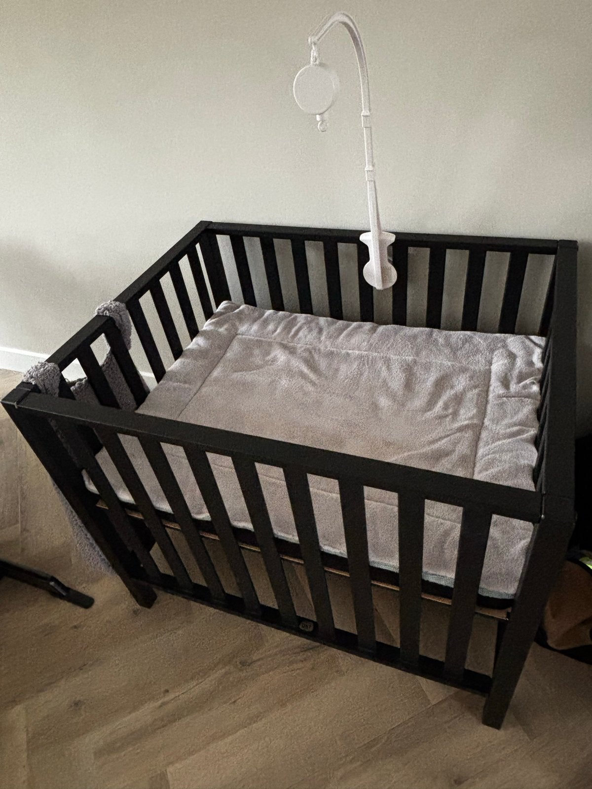 Zwarte TWF box inclusief matras en boxkleed, Ophalen, Gebruikt, Rechthoekig, Boxkleed