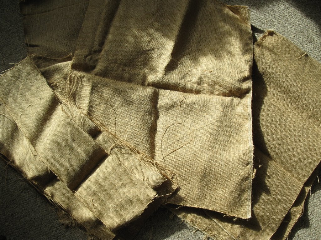 Restanten jute en linnen, 50 tot 100 cm, Nieuw, Rechthoekig, 50 tot 100 cm