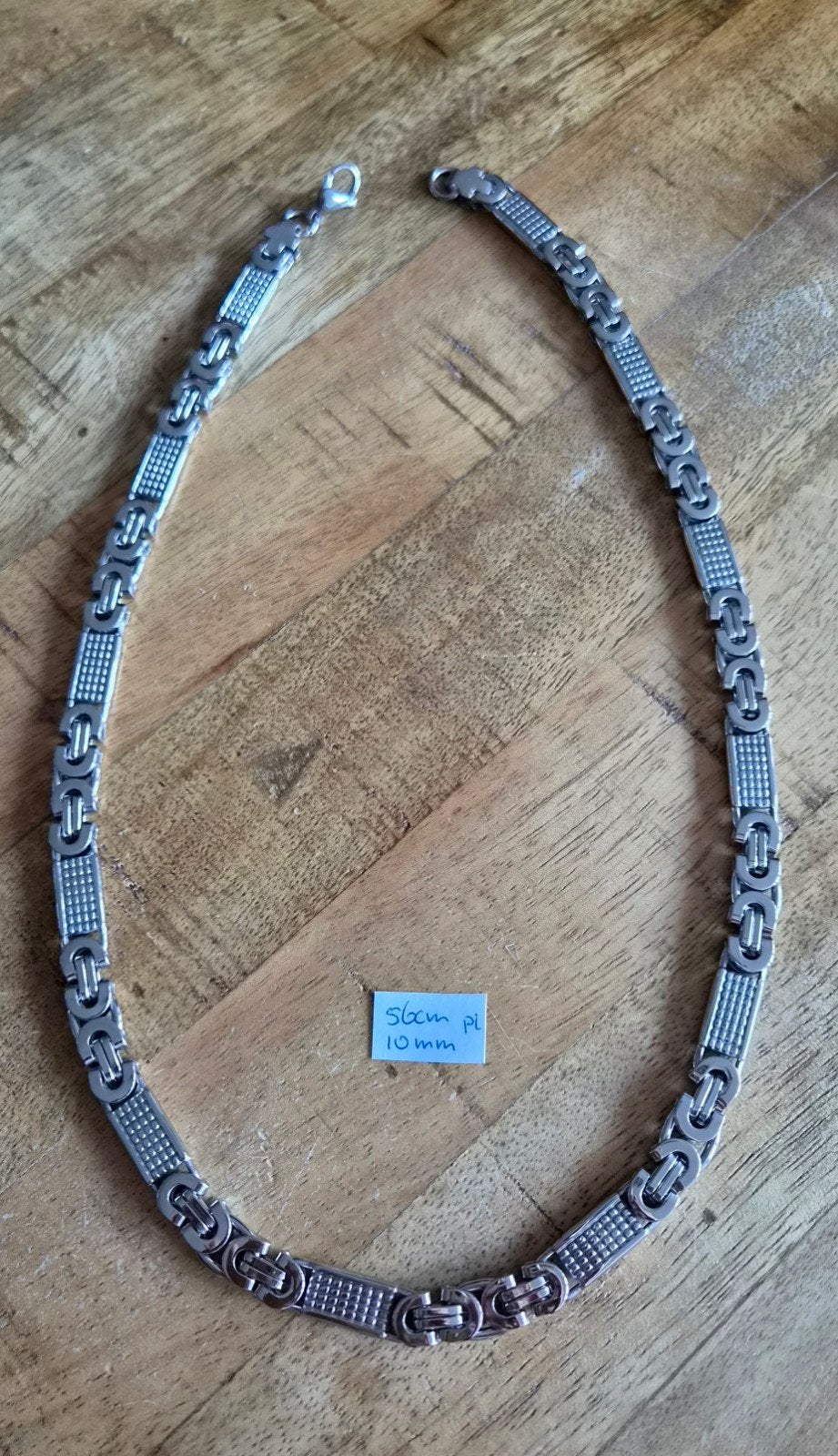 Exclusieve Koningsketting - 56cm, 10mm, Sieraden, Tassen en Uiterlijk, Kettingen, Ophalen of Verzenden, Nieuw, Zilver