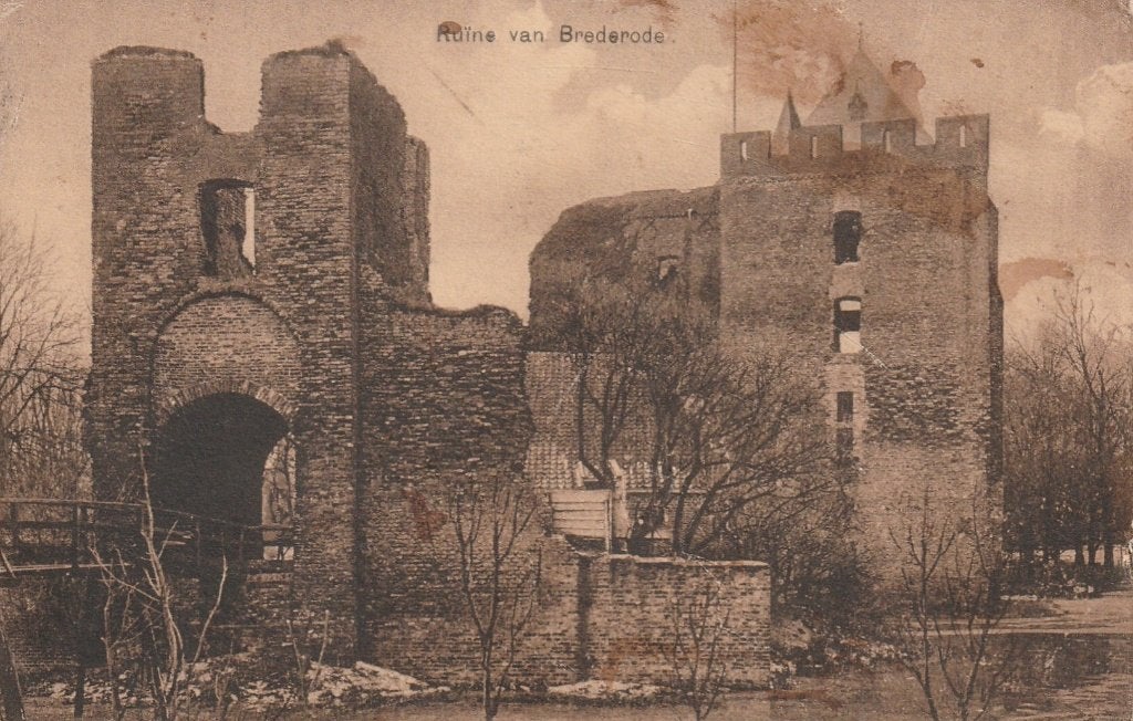 SANTPOORT Ruïne van Brederode 1925, Verzenden, 1920 tot 1940, Gelopen, Noord-Holland