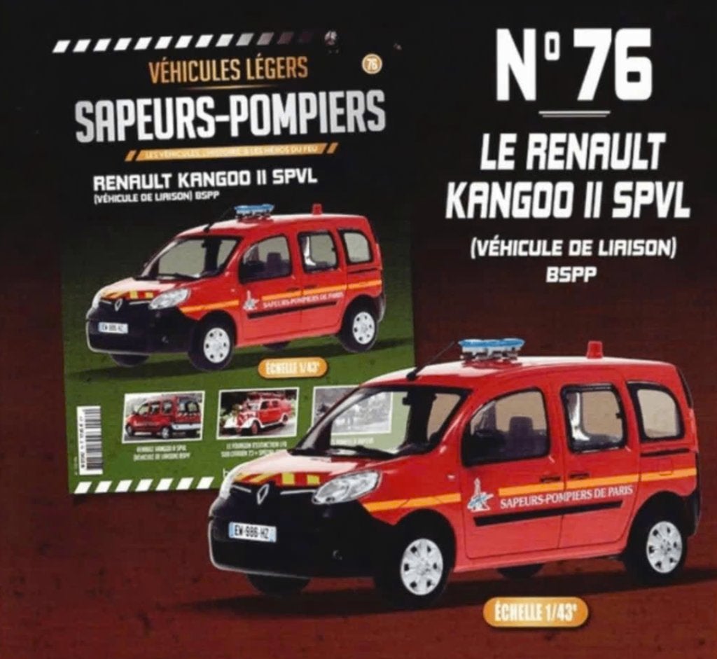 Renault Kangoo II SPVL BSPP BRANDWEER schaal 1/43 # 76, Hobby en Vrije tijd, Verzenden, Nieuw, Auto, Overige merken