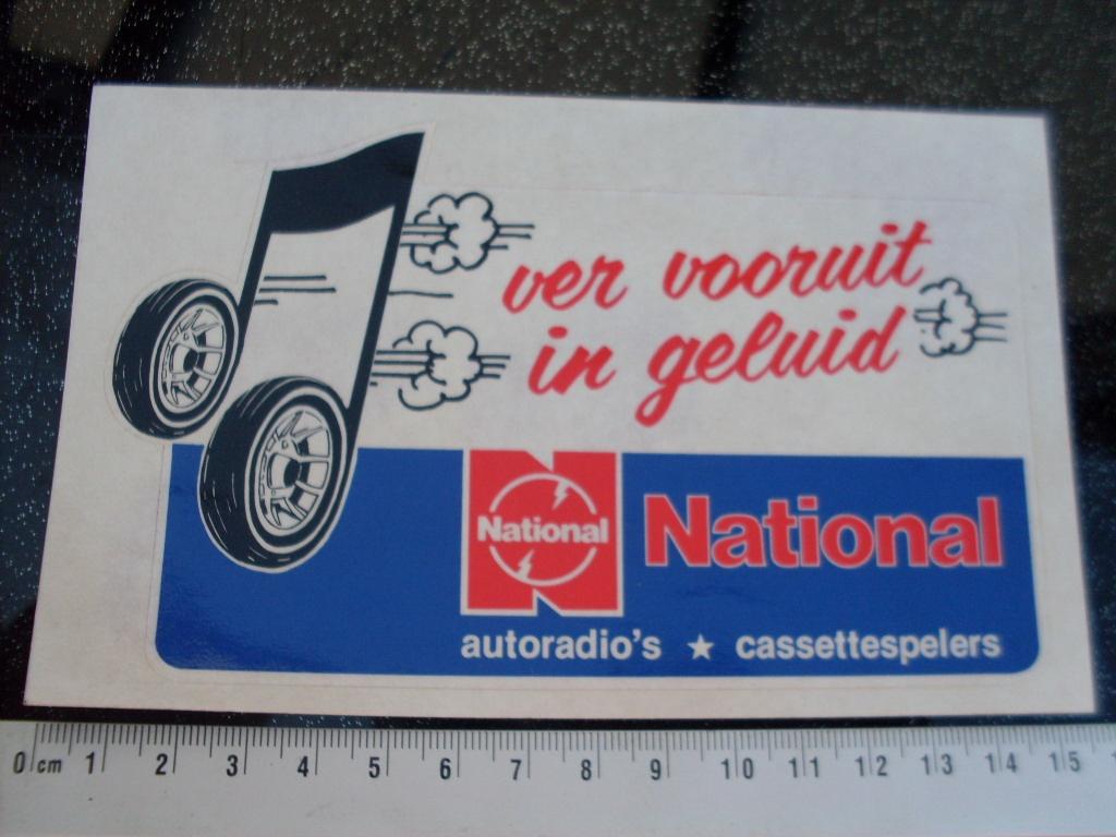 sticker National logo autoradio's cassettespelers, Verzenden, Zo goed als nieuw, Merk