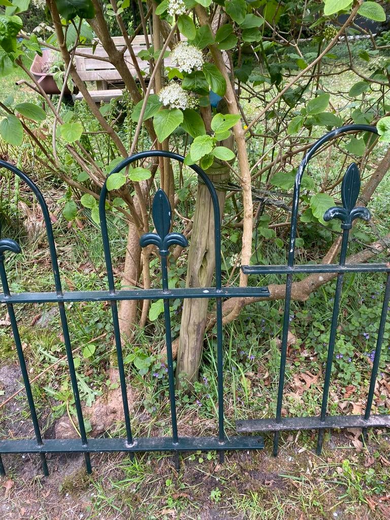 Groen Sierhekwerk met Deurtje - Diverse Maten, Tuin en Terras, Tuinhekken en Hekwerk, Ophalen, Met poort, Gebruikt, Sierhekwerk