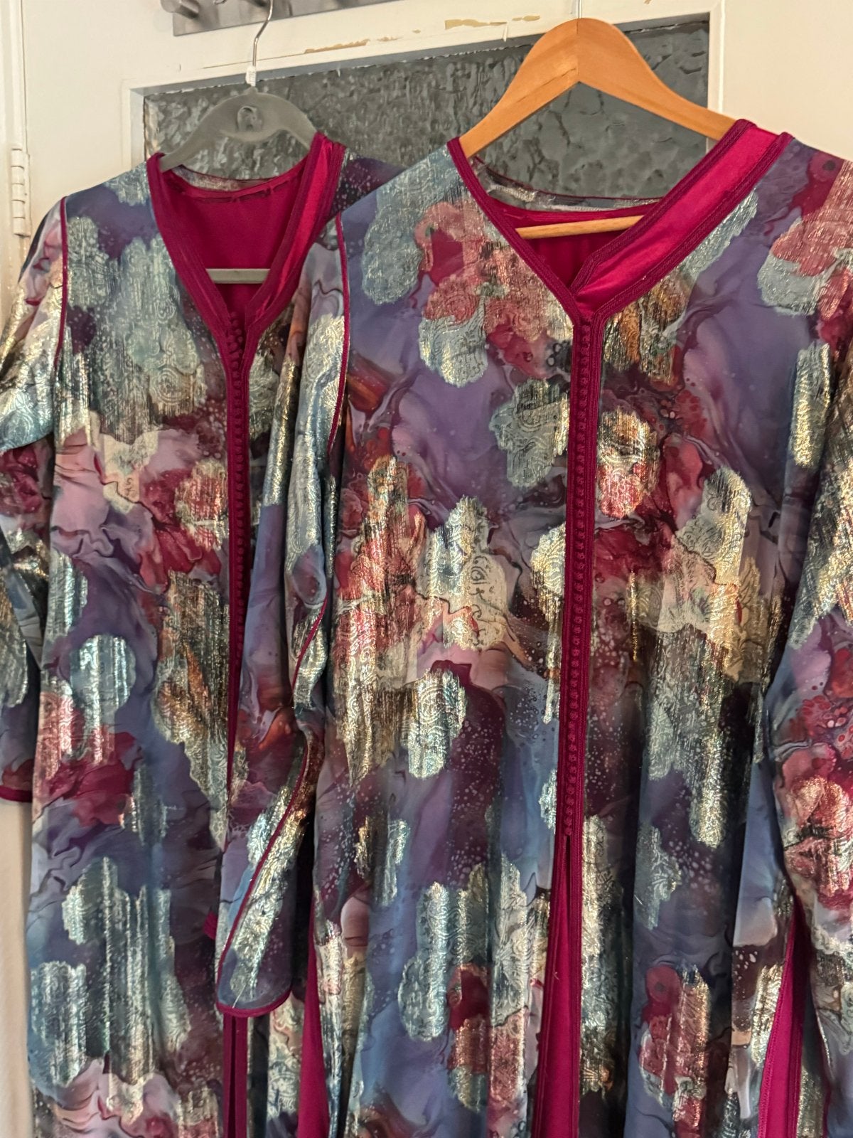 Twinset Marokkanse tikchitata dochter en moeder, Maat 38/40 (M), Galajurk, Meerkleurig, Ophalen of Verzenden