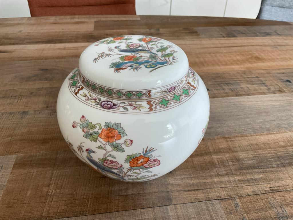 Wedgwood Kutani Crane - porseleinen pot met deksel Gemberpot, Antiek en Kunst, Antiek | Porselein, Ophalen