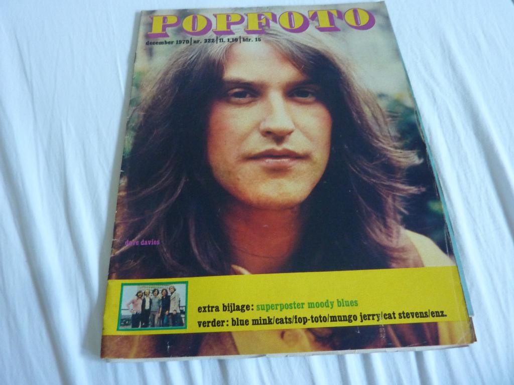 POPFOTO NR 322`70-KINKS-MOODY BLUES-R PLANT-CATS-B ST CLAIRE, Verzamelen, Verzenden, 1960 tot 1980, Tijdschrift