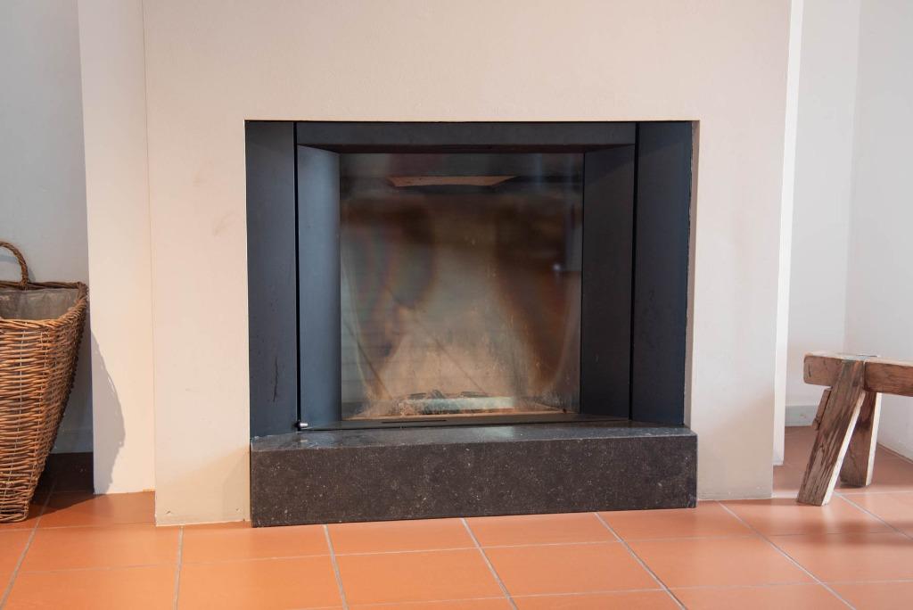 STUV liftdeurhaard type Micro Mega, Huis en Inrichting, Kachels, Ophalen, Gebruikt, Houtkachel, Inbouw