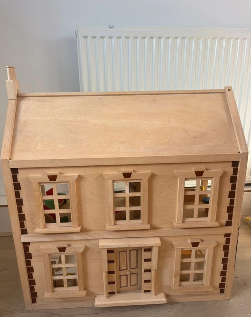 Plantoys poppenhuis inclusief meubels, Ophalen of Verzenden, Zo goed als nieuw, Poppenhuis