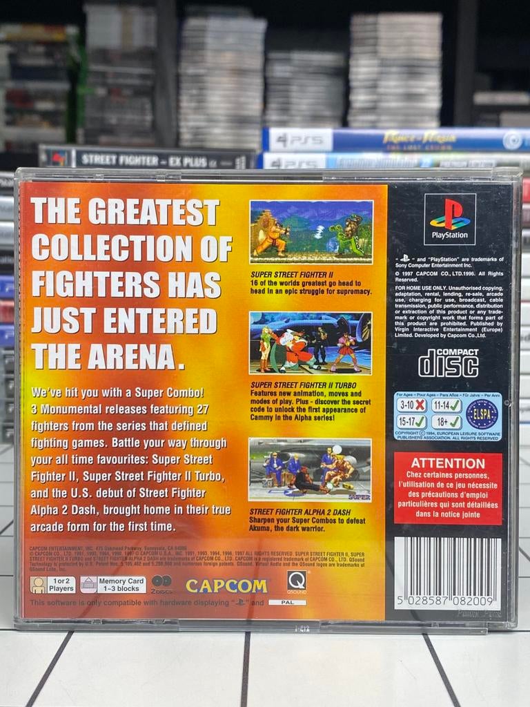 Street Fighter Collection – Zeldzame PS1 PlayStation 1 Game, Vechten, 2 spelers, Ophalen of Verzenden, Capcom