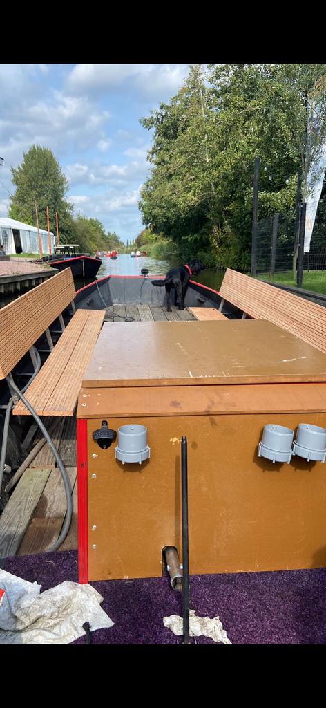 Schuit poldervlet te koop, Watersport en Boten, Ophalen, Gebruikt, Staal, Binnenboordmotor