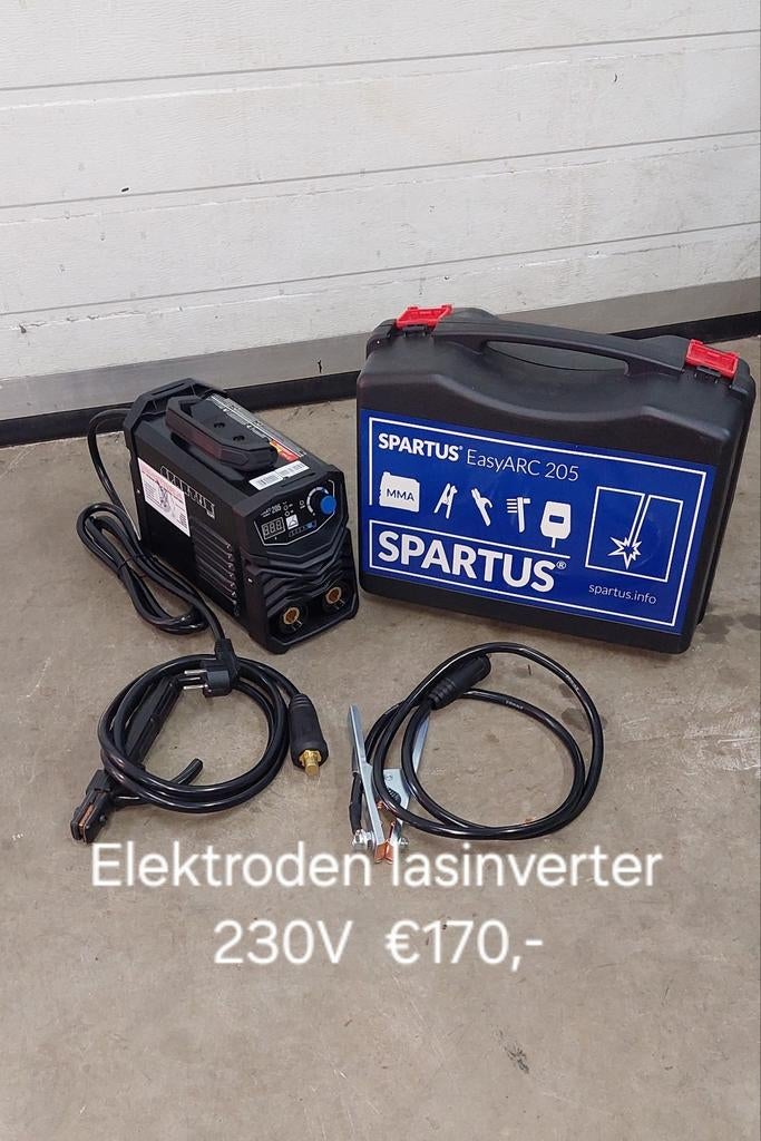 Elektroden lasinverter Spartus 200A 230V, Ophalen of Verzenden, Nieuw, 150 tot 250 ampère, Elektroden