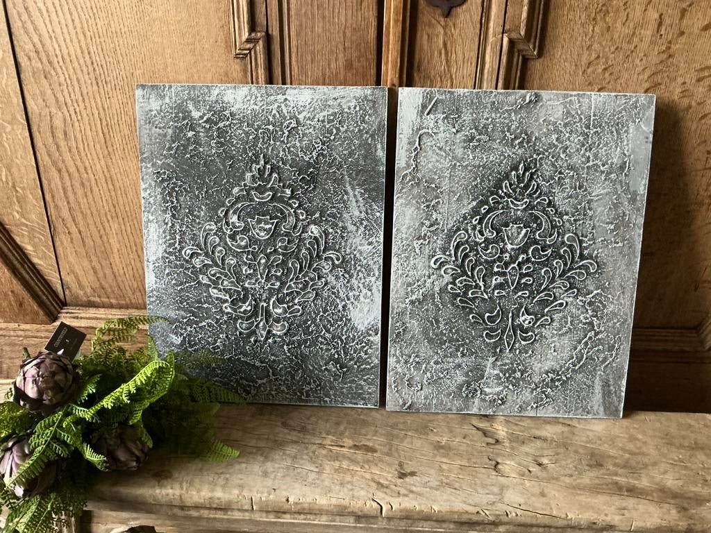 OPRUIMING nieuw set kalkbord houten schilderijen, Ophalen of Verzenden, Nieuw