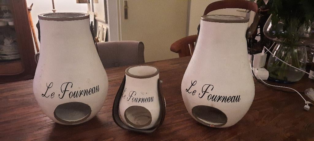 Riviera Maison le fourneau kandelaars 3 st, Overige materialen, 25 tot 50 cm, Wit, Ophalen of Verzenden