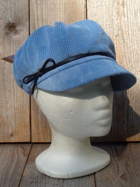 Jeans blauwe corduroy pet van Fiebig maat one size, Haven 49, Geasluis@planet.nl, Nieuw, Pet