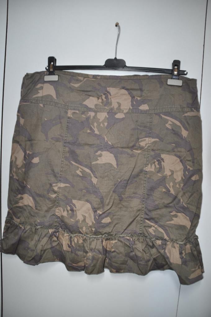 C55C Legerrok Rok groen Tinten maat XL 42 44, Maat 46/48 (XL) of groter, Ophalen of Verzenden, Zo goed als nieuw, Onder de knie