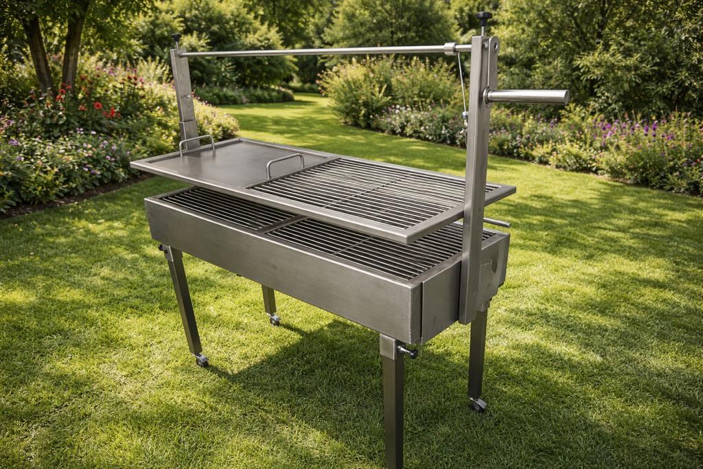 Robuuste RVS houtskool BBQ, Tuin en Terras, Houtskoolbarbecues, Ophalen of Verzenden, Nieuw