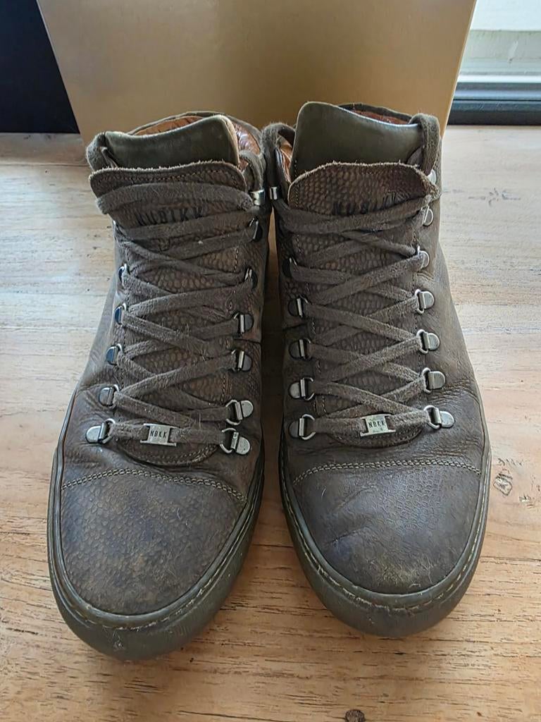 NUBIKK heren schoenen, mt 44, Bruin, HBKK, Ophalen of Verzenden, Gedragen