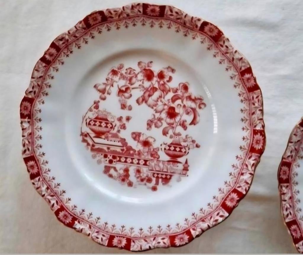 Seltmann Weiden Theresia rood borden gouden bies roomstel, Antiek en Kunst, Antiek | Servies los, Ophalen of Verzenden