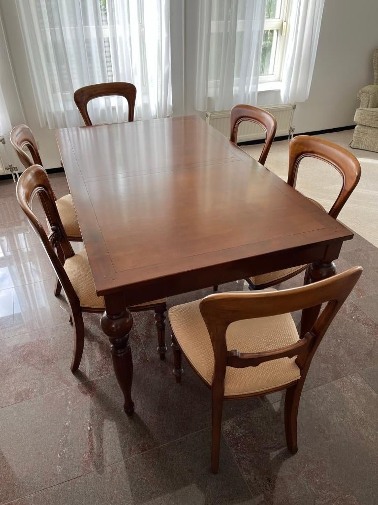 1198 Eethoek Queen Anne., Ophalen of Verzenden, Gebruikt, Queen Anne, 4 tot 6 stoelen