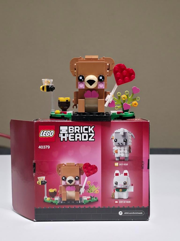 Lego 40379 BrickHeadz Valentijnsbeer - Compleet met doos, Ophalen of Verzenden, Zo goed als nieuw, Complete set, Lego