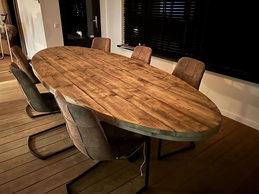 Xxl tafels ovaal! 250x95 cm, Verzenden, Nieuw, Ovaal, 200 cm of meer