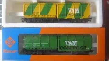 Roco 4368B en 46228.3: tweetal VAM compostwagons, Wisselstroom, Ophalen of Verzenden, Märklin, Nieuw