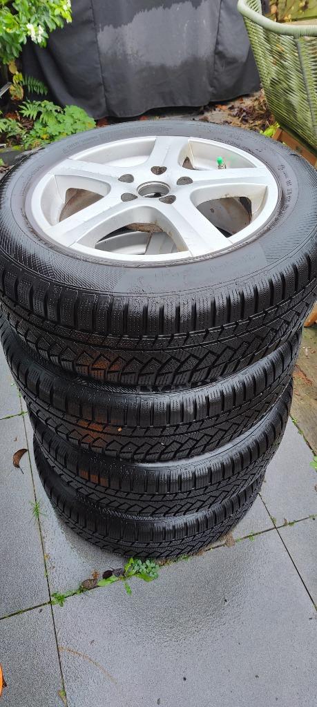 Winterbanden Continental set met velgen, Auto-onderdelen, Banden en Velgen, Ophalen, Gebruikt, 16 inch, Banden en Velgen