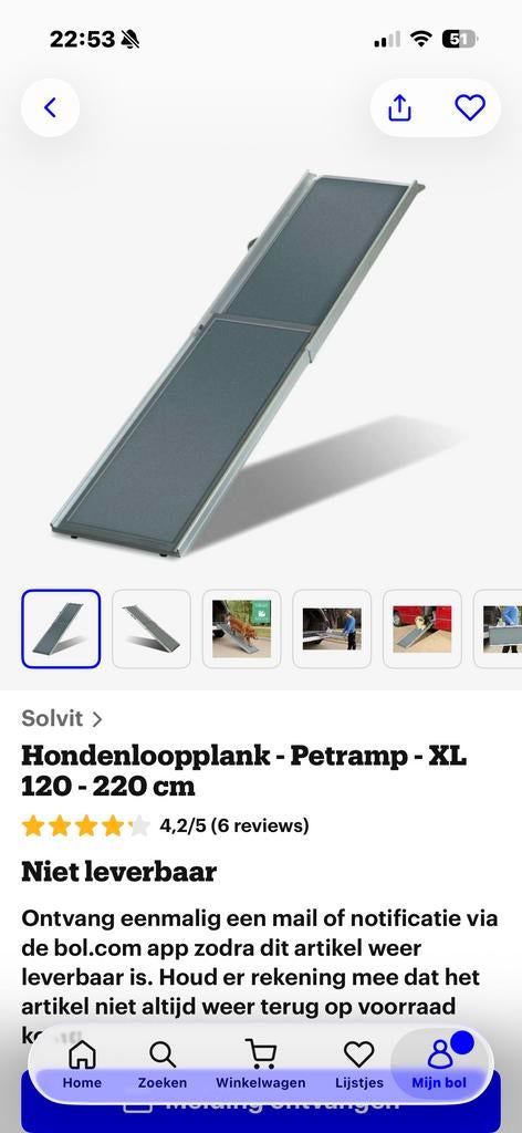 Loopplank hond, Ophalen, Zo goed als nieuw