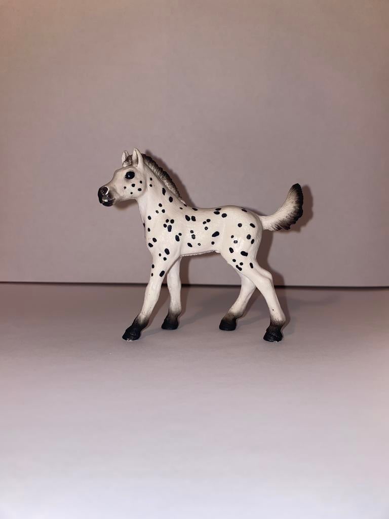 Schleich veulen Knabstrupper veulen, Ophalen of Verzenden, Gebruikt, Paard, Beeldje of Figuurtje