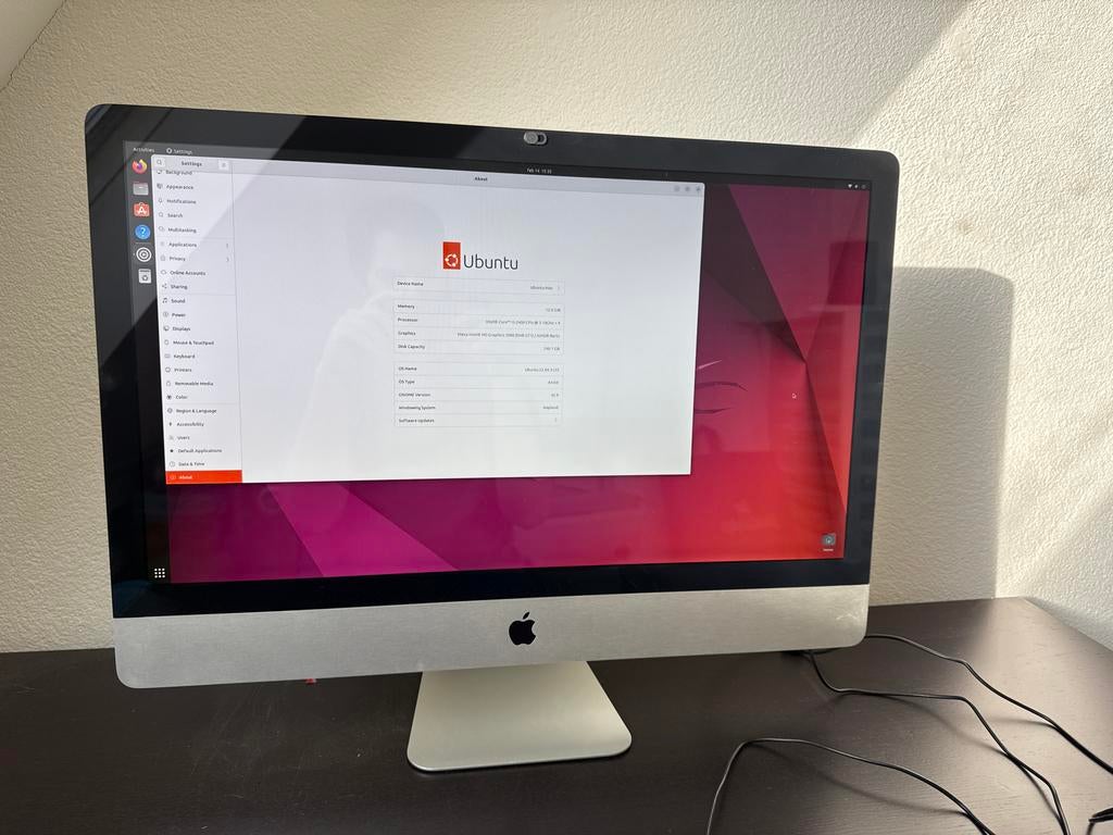 Apple iMac 27 inch SSD/i5/12GB - Ubuntu Installatie, Ophalen, Gebruikt, IMac, 3 tot 4 Ghz