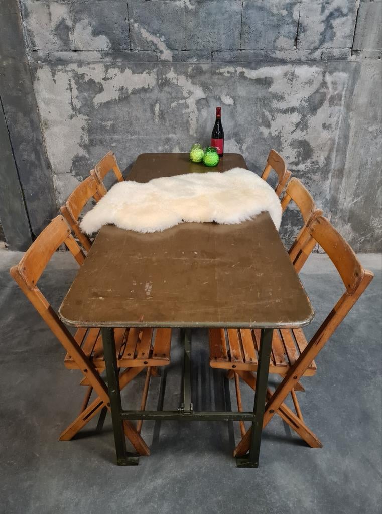 Partij vintage U.S.A. leger klaptafels / legertafels  ARMY, Retro / vintage, Gebruikt, Ophalen of Verzenden, Vijf personen of meer