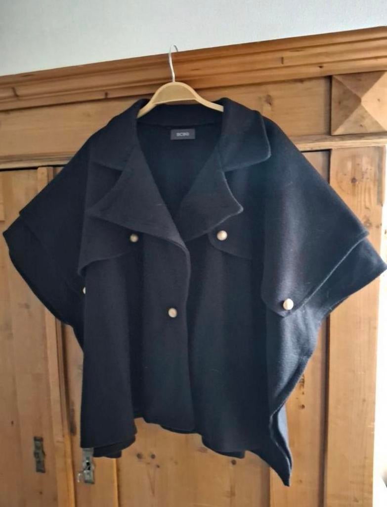 One sice BcBg cape maat S, Ophalen of Verzenden, Zo goed als nieuw, Maat 36 (S), Zwart