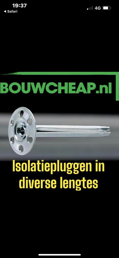 Glaswol met alukraft dampremmende aluminiumfolie ., Doe-het-zelf en Verbouw, Isolatie en Afdichting, Ophalen of Verzenden, Glaswol