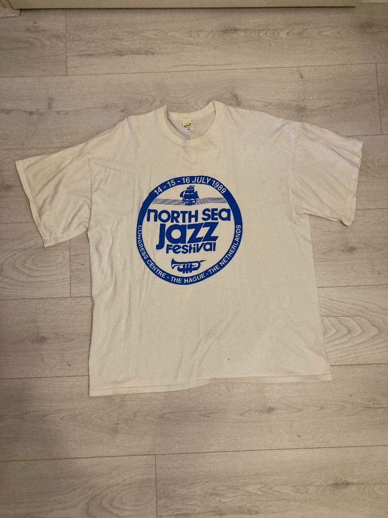 Voor vintage North Sea Jazz Festival T - shirt, Kleding | Heren, Ophalen, Gedragen, Maat 56/58 (XL), Wit