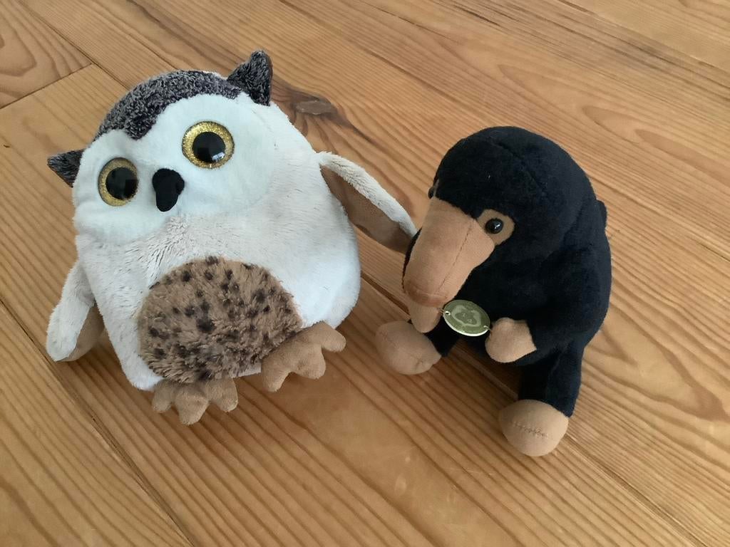 Schattige Knuffel Uil en Niffler, Ophalen of Verzenden, Zo goed als nieuw, Overige typen