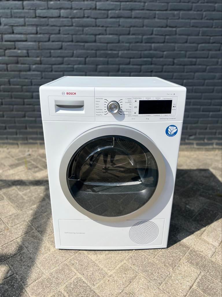 BOSCH SERIE 8 8KG A+++ SELFCLEANING WARMTEPOMP DROGER ZGAN!