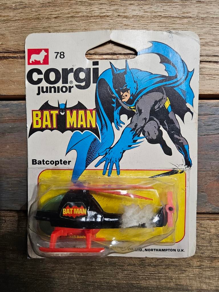 Corgi Junior Batcopter 1978 - Mint on Card, Ophalen of Verzenden, Nieuw, Overige typen, Overige merken