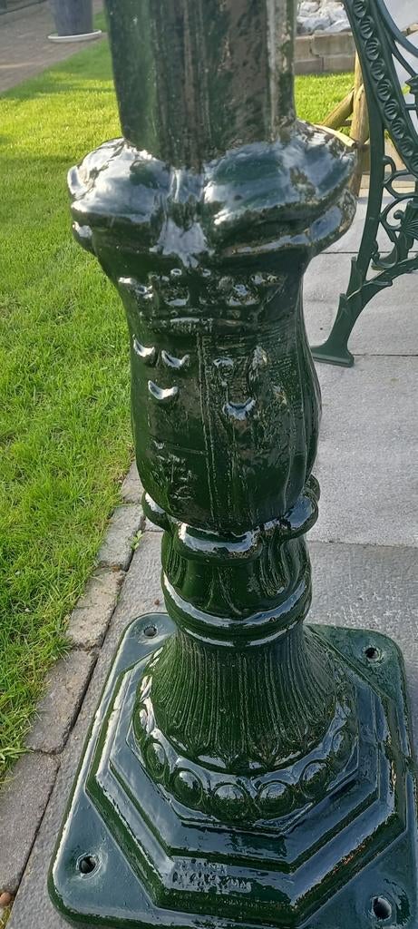 Prachtige nostalgische Tuinlantaarn type "Bisschop" 280cm, Minder dan 50 watt, Staande lamp, Aluminium, Ophalen of Verzenden