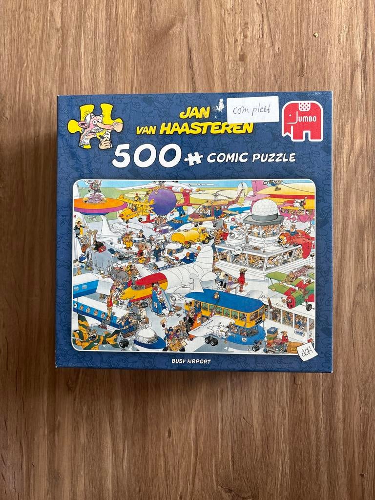 Jan van Haasteren Busy Airport 500 stukjes, Hobby en Vrije tijd, Denksport en Puzzels, Ophalen of Verzenden, 500 t/m 1500 stukjes