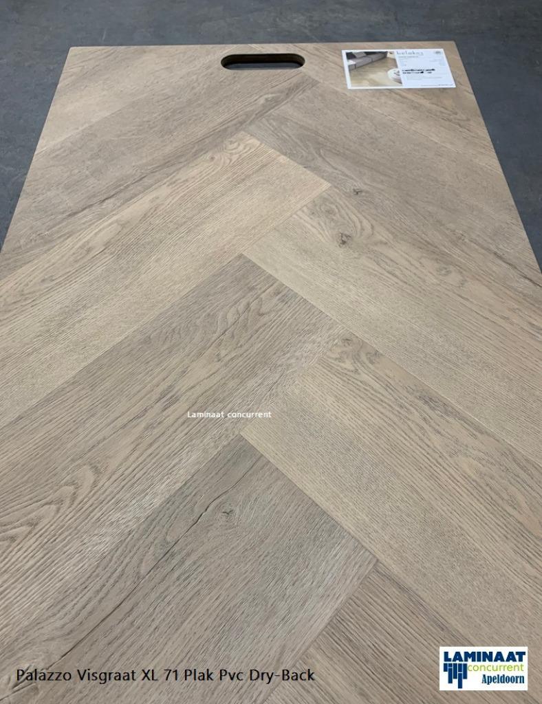 Belakos  Visgraat Plak Pvc Pallazo 71 €24,45m2 incl.btw, Huis en Inrichting, Gebruikt, 75 m² of meer, Ophalen of Verzenden, Beige