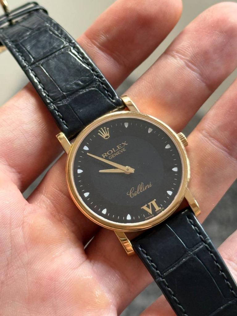 Rolex Classic Cellini - Black Dial - Serviced - 5115, Sieraden, Tassen en Uiterlijk, Horloges | Heren, Rolex, Polshorloge, Overige materialen