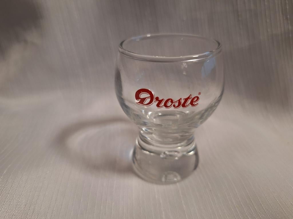 DROSTE glaasje, Ophalen of Verzenden, Zo goed als nieuw, Gebruiksvoorwerp
